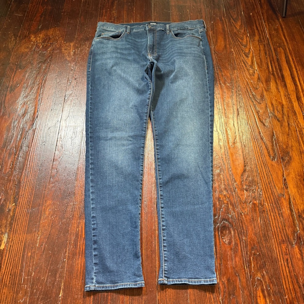 Hudson Zane Jeans Mens 36x31 Blue Slim Straight Stretch Faded Whiskers Preppy